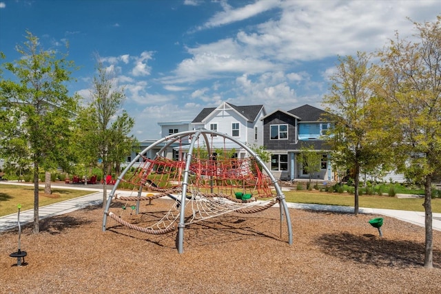 view of community jungle gym