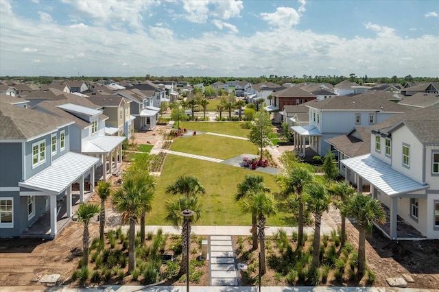 aerial view with a residential view