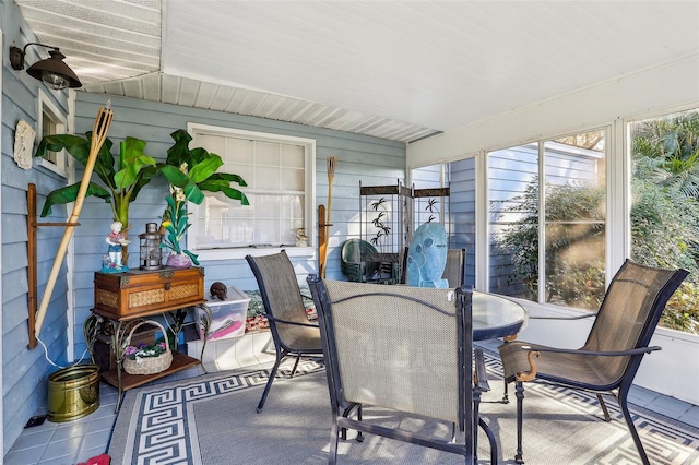 view of sunroom