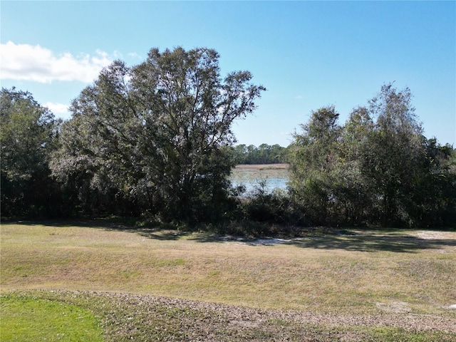 view of yard featuring a water view