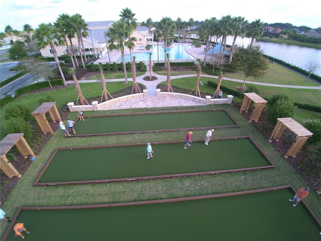 view of home's community featuring a water view