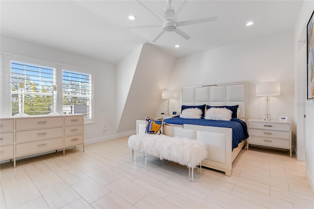 bedroom with ceiling fan