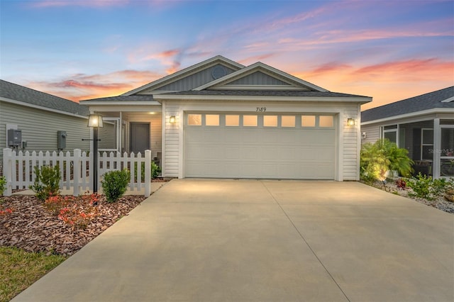 view of front of house featuring a garage