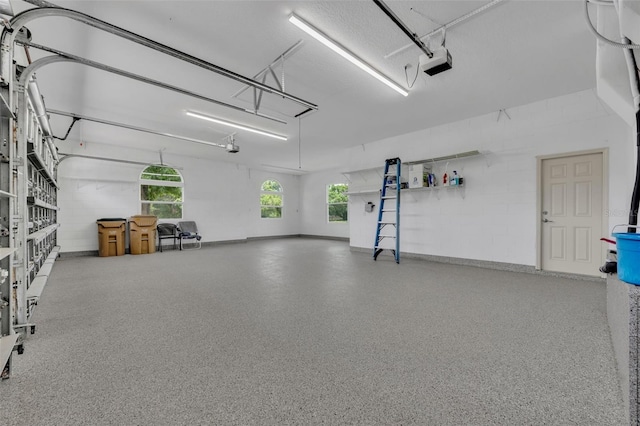 11941 Graces Way, Clermont, FL 34711 - garage featuring concrete block wall and a garage door opener