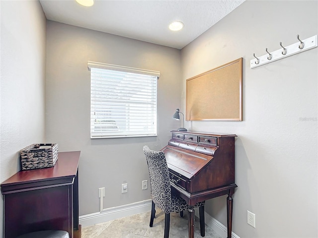 view of home office
