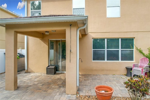 exterior space with a patio area