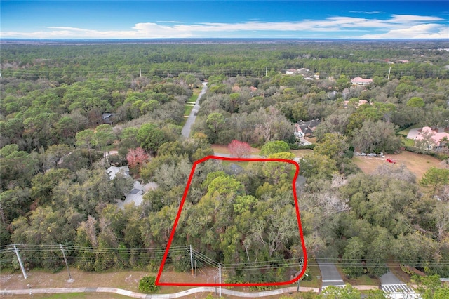 bird's eye view with a forest view