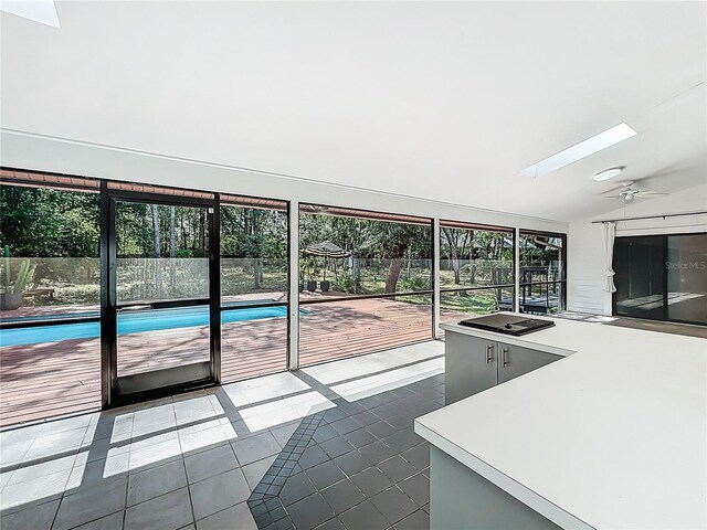 1701 Cedar Stone Ct, Lake Mary, FL 32746 - interior space with a skylight and lofted ceiling