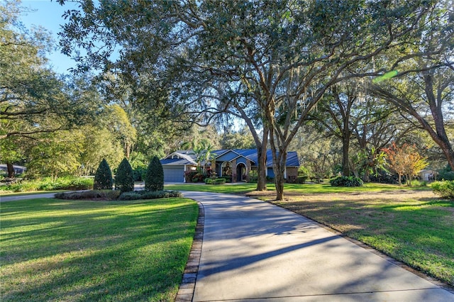 exterior space with a front yard