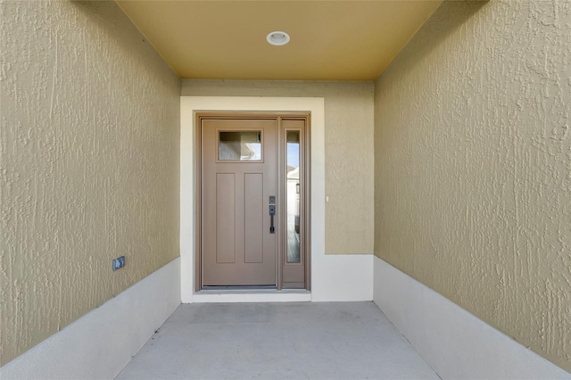 view of doorway to property