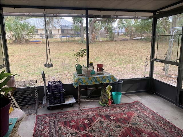 view of sunroom / solarium