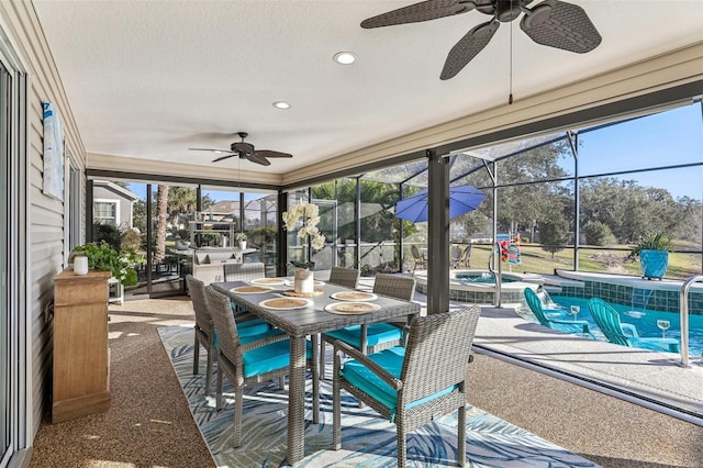 view of sunroom / solarium