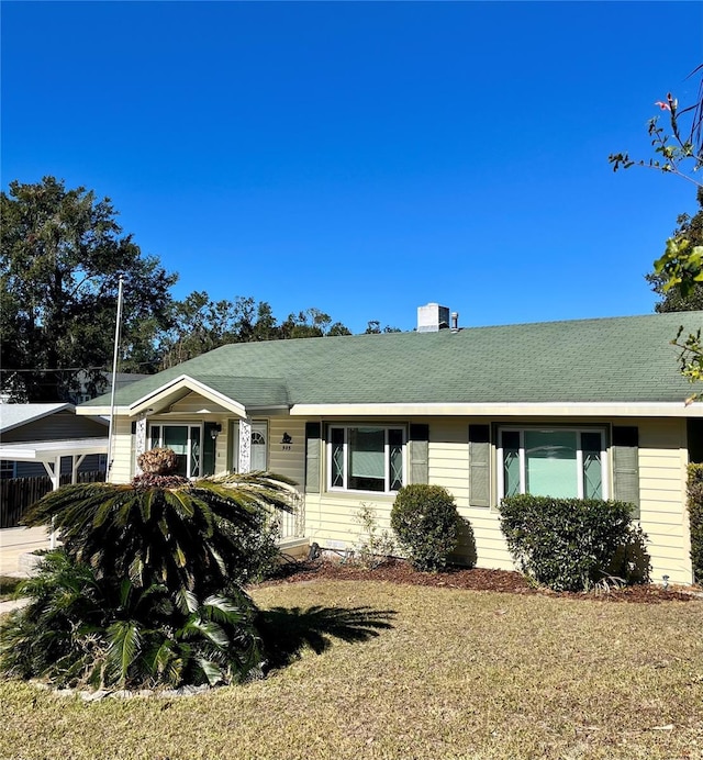 view of single story home