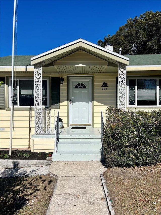 view of doorway to property