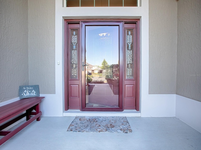 view of doorway to property