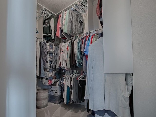 view of walk in closet