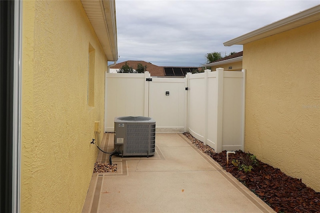 view of patio / terrace featuring central AC