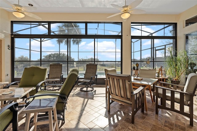 sunroom / solarium featuring plenty of natural light