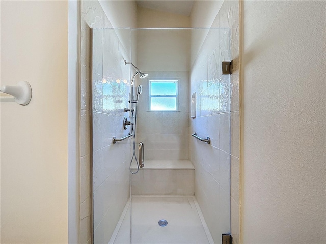 bathroom featuring an enclosed shower