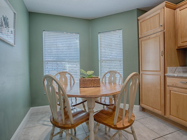 view of tiled dining area