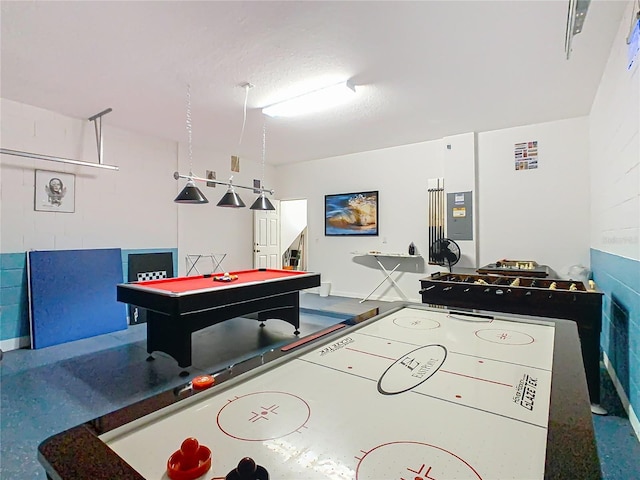 playroom with billiards