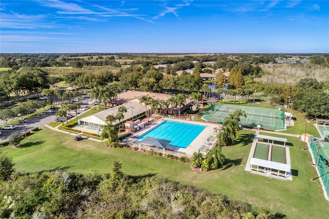 birds eye view of property