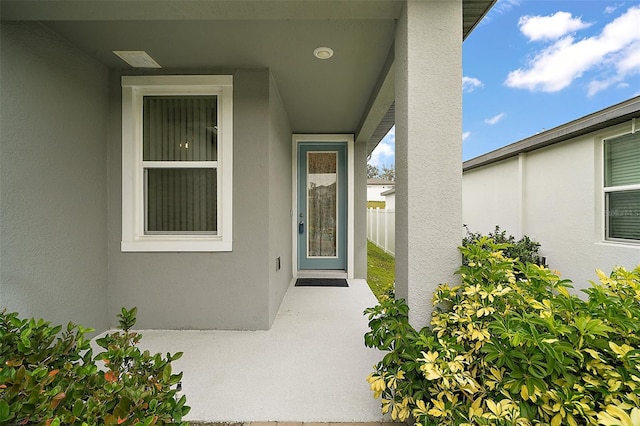 view of doorway to property