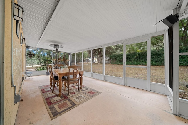 view of sunroom / solarium