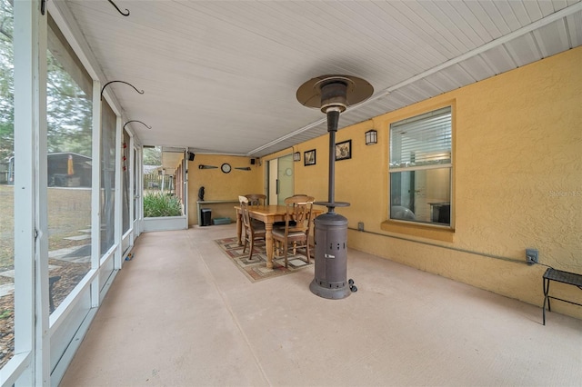 view of sunroom