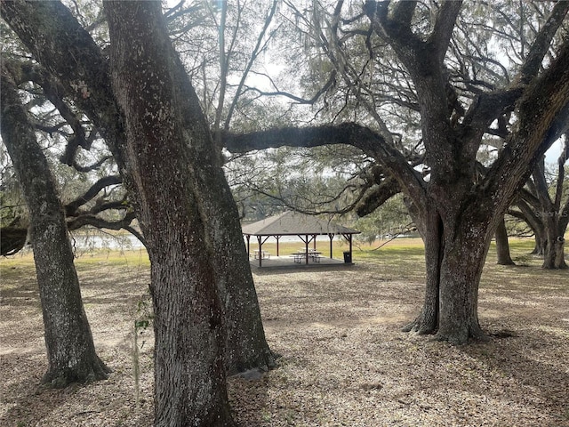 exterior space featuring a gazebo