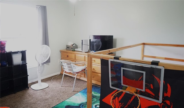 office area with carpet flooring