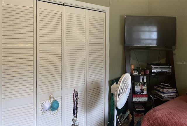 bedroom featuring a closet