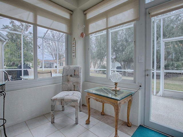 view of sunroom