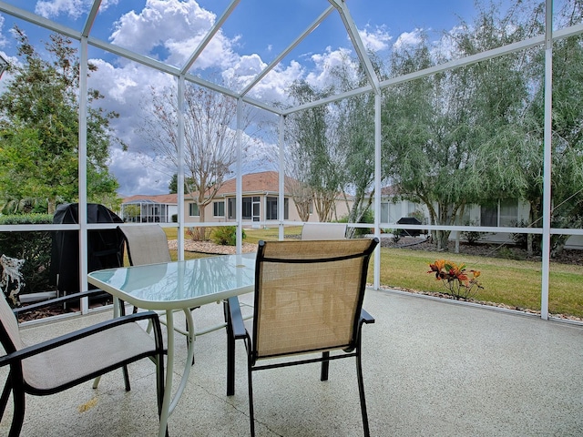 view of sunroom / solarium