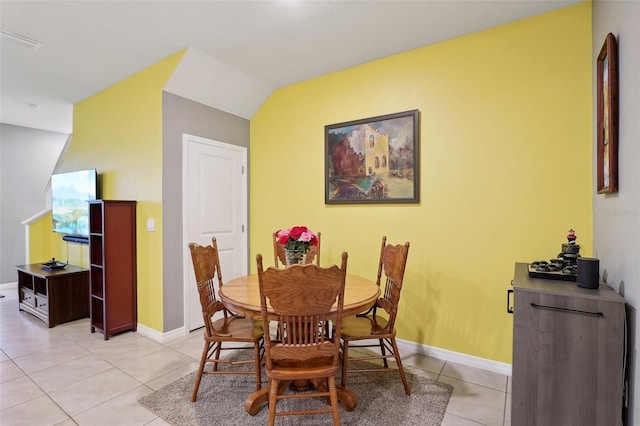 view of tiled dining space