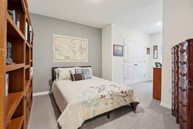 bedroom with carpet floors