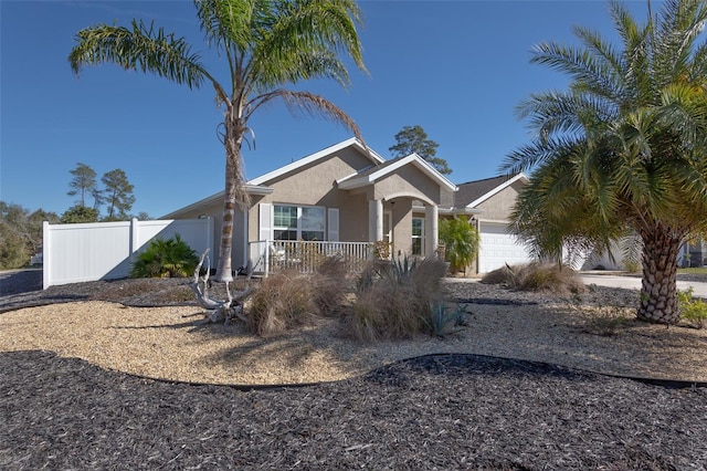 view of front of home featuring a garage