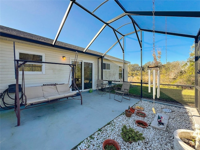 exterior space featuring a lanai