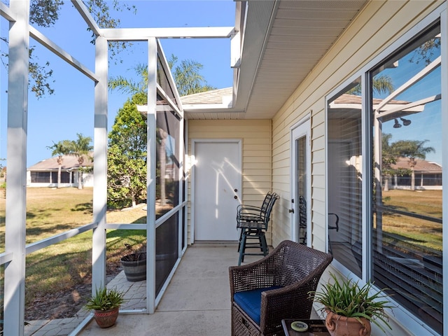 view of sunroom / solarium