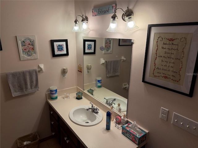 bathroom with vanity