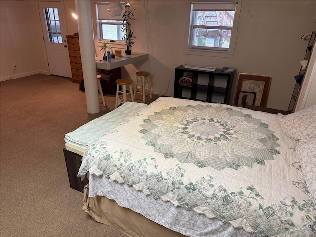 view of carpeted bedroom