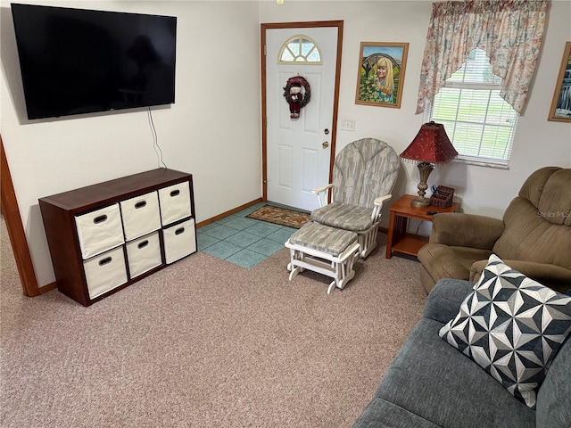 view of carpeted living room