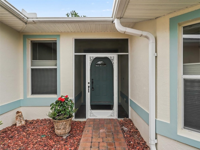 view of doorway to property