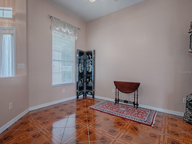 sitting room with plenty of natural light