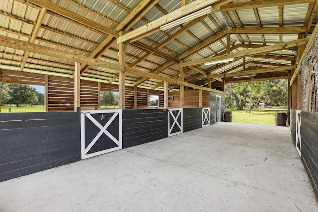 view of horse barn