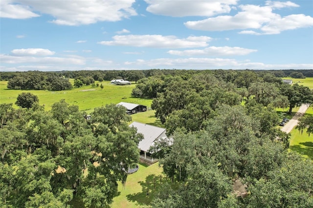 aerial view with a rural view