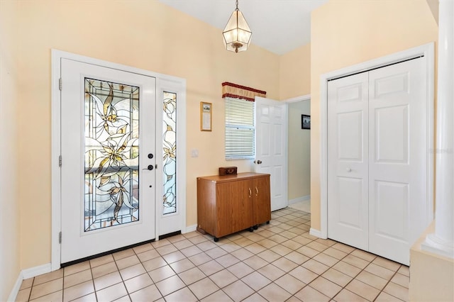 view of tiled entryway