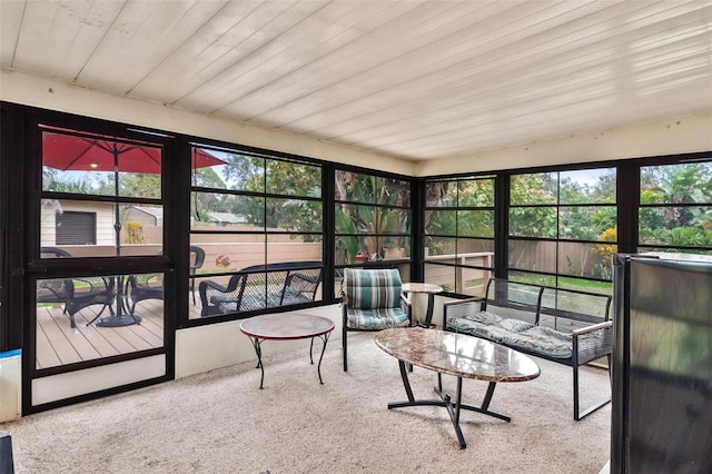 view of sunroom