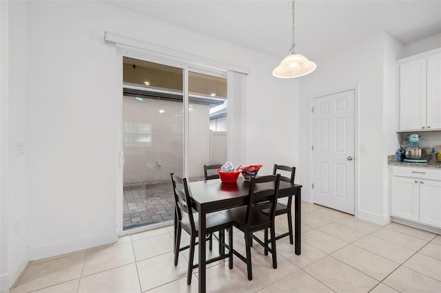 view of tiled dining room