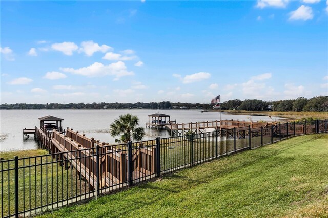 16428 Good Hearth Blvd, Clermont, FL 34711 - water view with a dock and boat lift